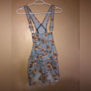 Denim Sunflower No Boundaries Overalls New With Tags